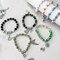 Glass Bead Bracelet Making Kit (8mm) – Beginner DIY Jewelry Set with 600 Green Glass Beads, Elastic Cord, Charms & Accessories | Make 20–30 Bracelets | No Tools Required